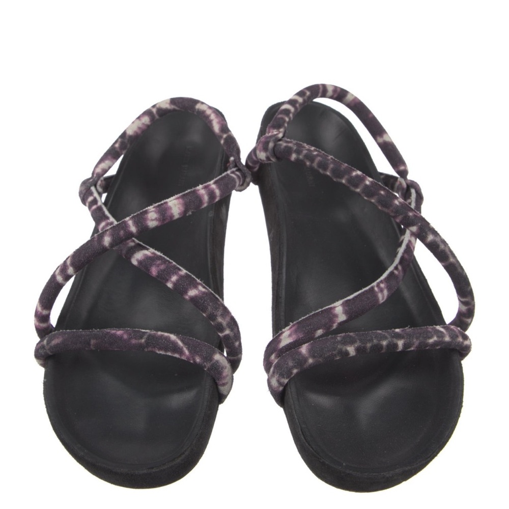 Isabel Marant Suede Printed Slingback Sandals